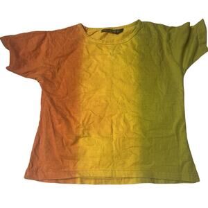 Lakhays Collection Jamaican Short Sleeve t-shirt, size large Orange